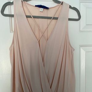 Light pink cross tank top